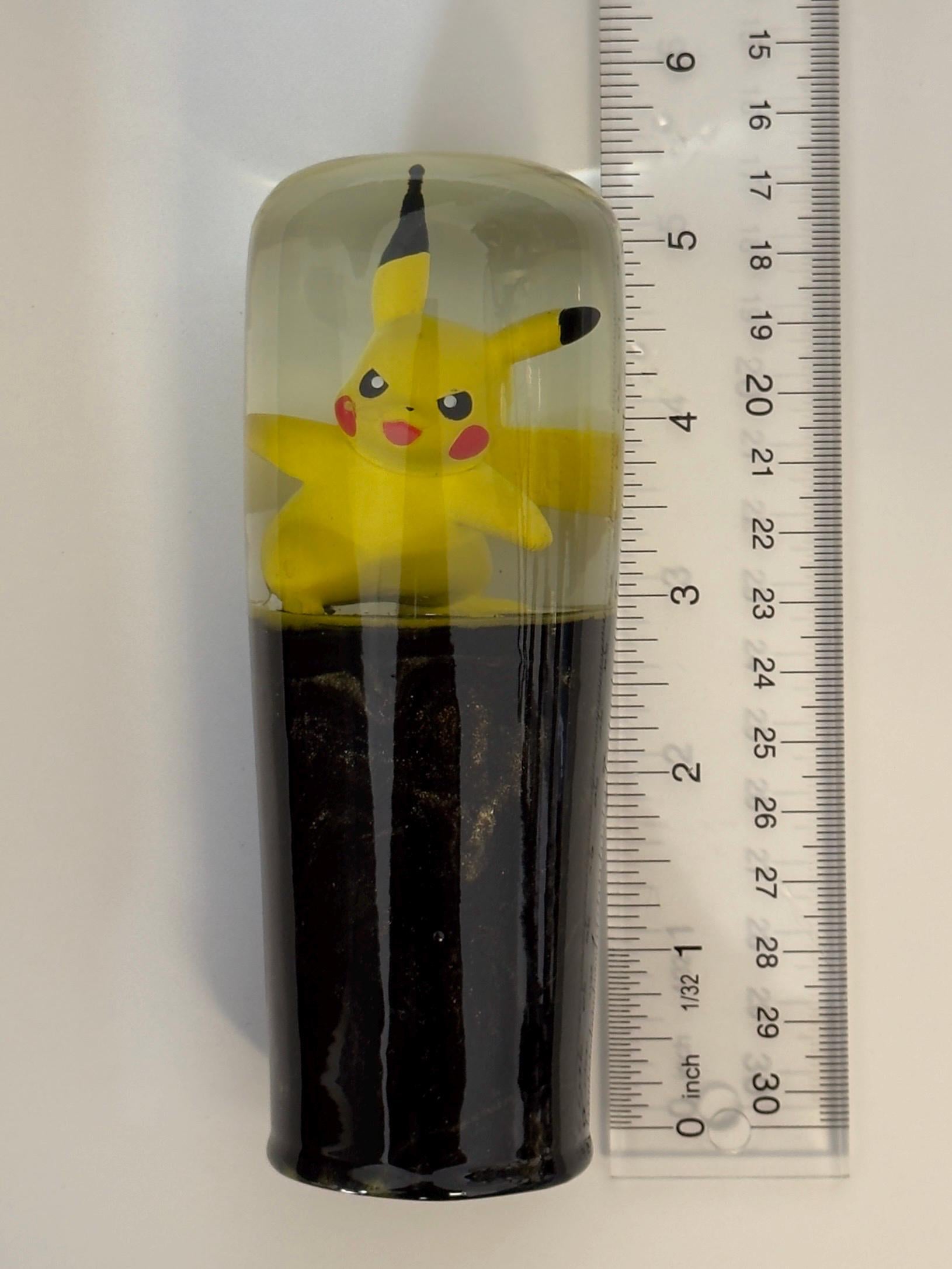 Custom Pikachu Shift Knob with Black & Yellow Base – Unique Pokémon Gear Knob for the Geek Car Enthusiast!