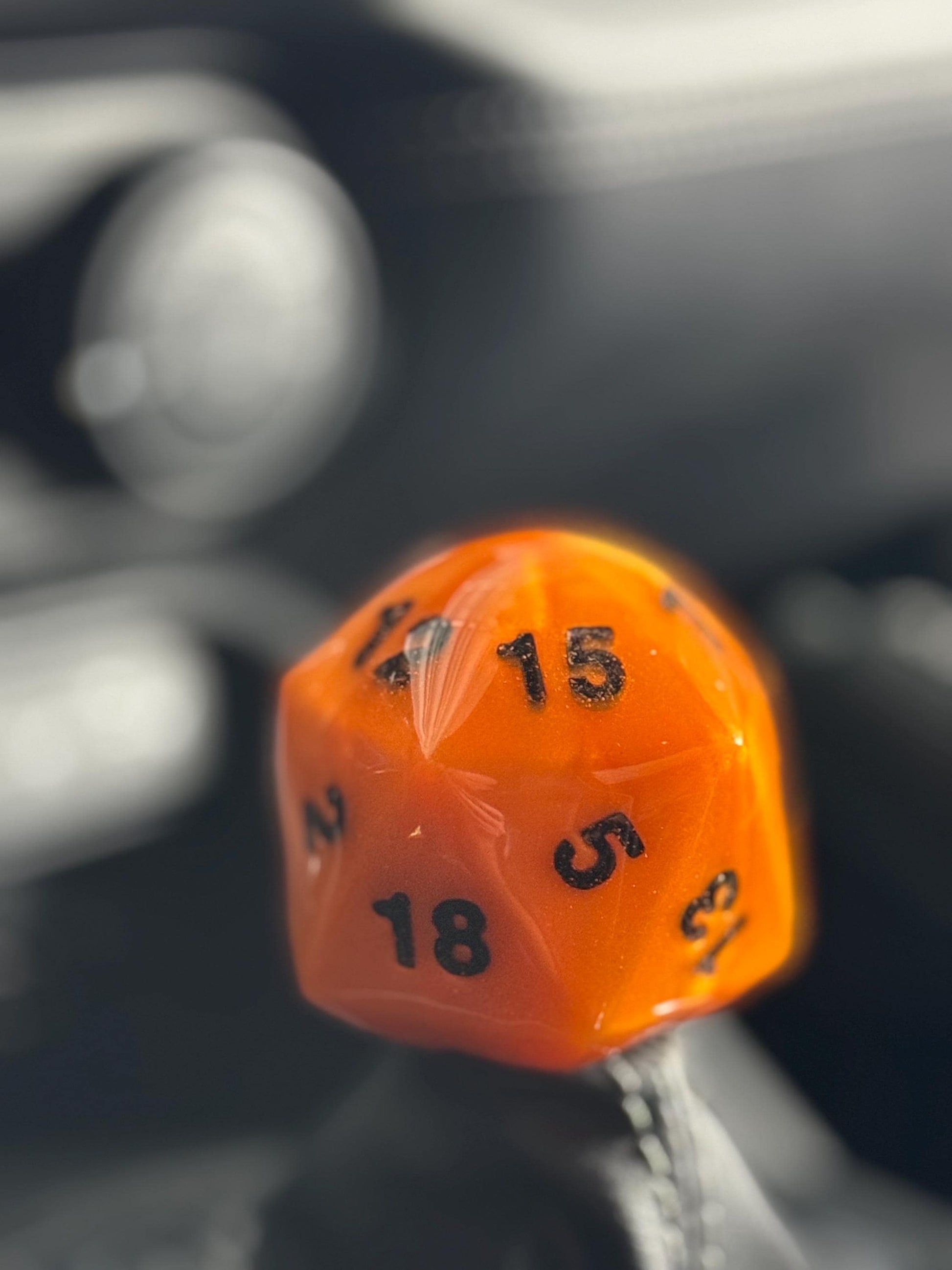 Custom Orange D20 Shift Knob DOMED TOP – Unique Dungeons & Dragons Inspired Gear Knob for the DnD Geek Car Enthusiast!