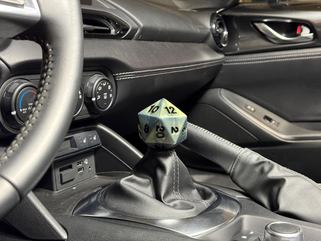 Custom D20 Shift Knob – Unique Dungeons & Dragons Inspired Gear Knob for the DnD Geek Car Enthusiast!