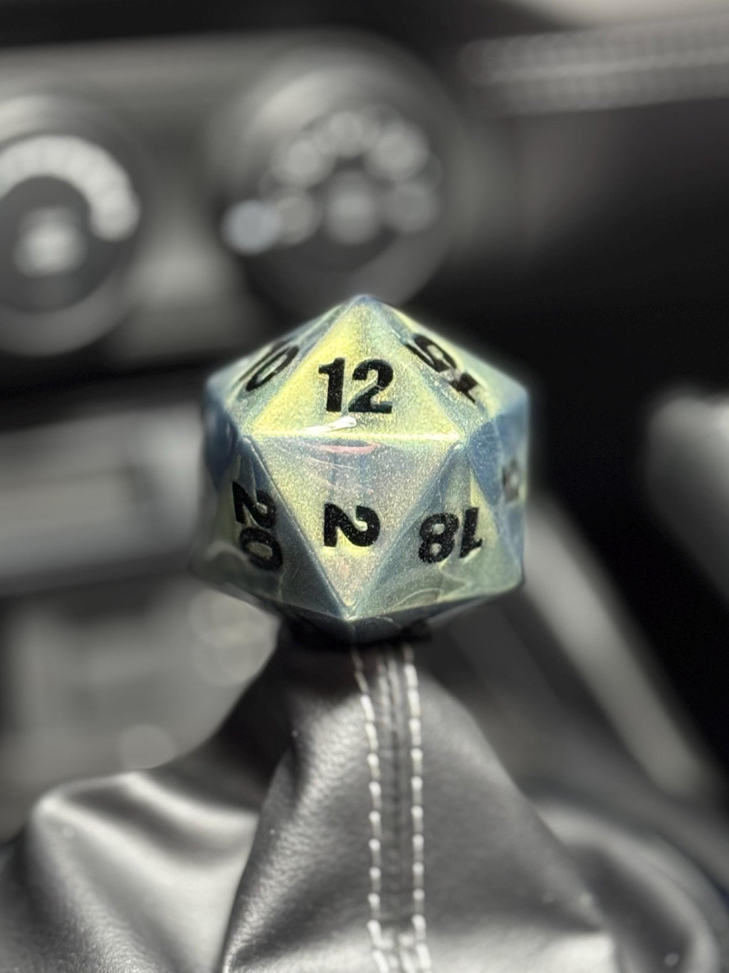 Custom D20 Shift Knob – Unique Dungeons & Dragons Inspired Gear Knob for the DnD Geek Car Enthusiast!