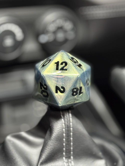 Custom D20 Shift Knob – Unique Dungeons & Dragons Inspired Gear Knob for the DnD Geek Car Enthusiast!