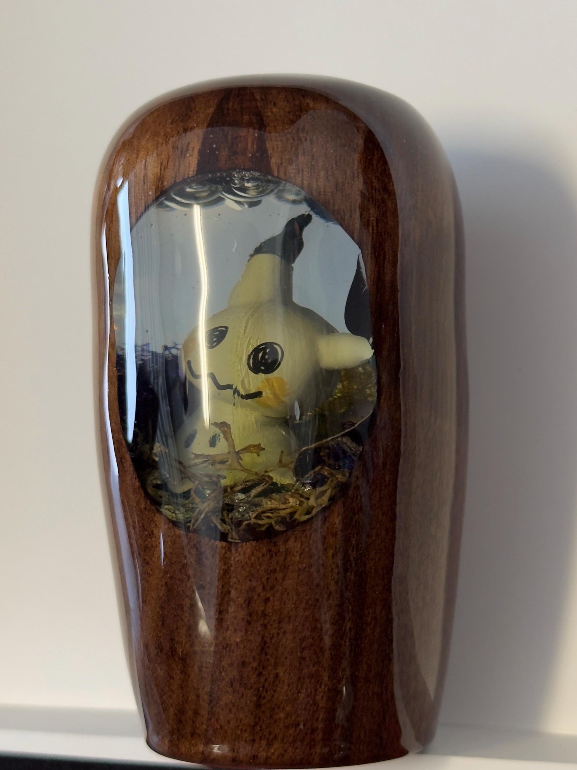 Custom Mimikyu Artisan Wood & Epoxy Resin Shift Knob – Unique Pokémon Gear Knob for the Geek Car Enthusiast!