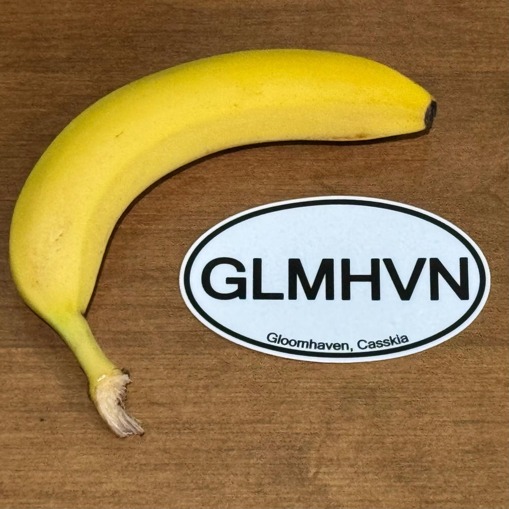 GLMHVN Gloomhaven, Casskia Oval Place Sticker Decal - Bumper Sticker for ttrpg nerds, D&D geeks, board gamers, catan, Jaws of the Lion