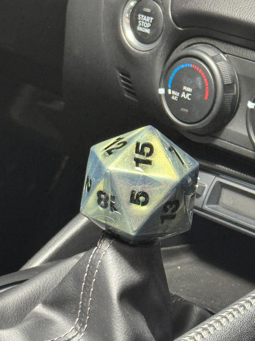 Custom D20 Shift Knob – Unique Dungeons & Dragons Inspired Gear Knob for the DnD Geek Car Enthusiast!